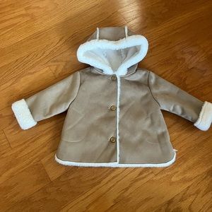 New With Tag- Zara Baby Suede/Fur Coat- size 6-9 months